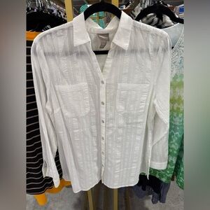 Chico's White Button Down Shirt
